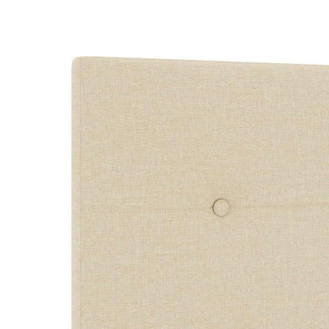vidaXL Headboard Height Adjustable with Headboard Cream 90 cm Fabric