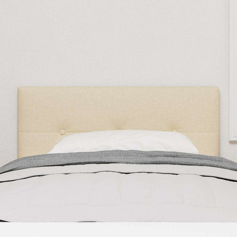vidaXL Headboard Height Adjustable with Headboard Cream 90 cm Fabric