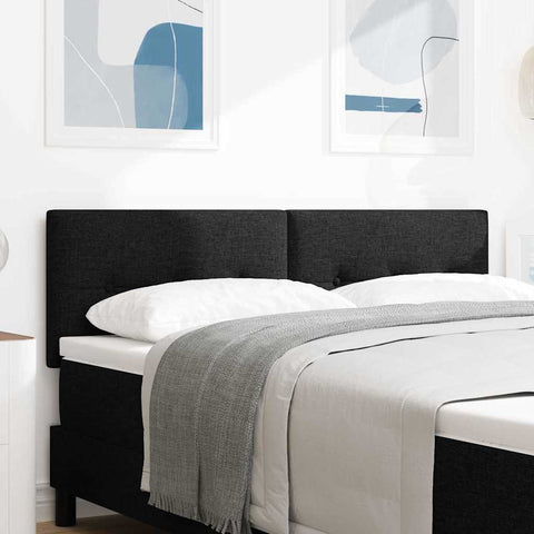 vidaXL Headboard Height Adjustable with Headboard Black 140 cm Fabric