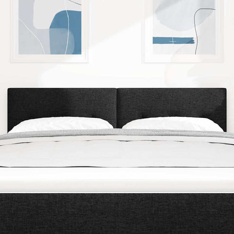 vidaXL Headboard Height Adjustable with Headboard Black 140 cm Fabric