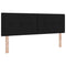 vidaXL Headboard Height Adjustable with Headboard Black 140 cm Fabric