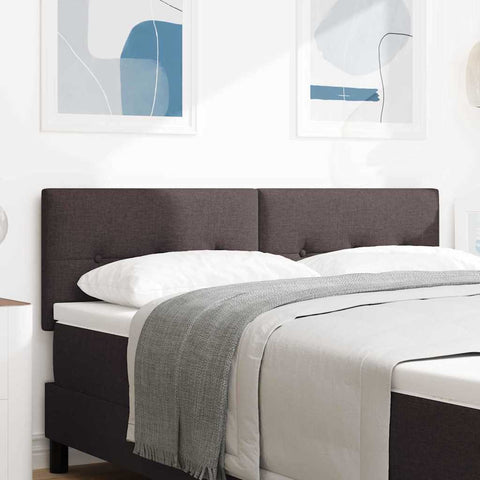 vidaXL Headboard Height Adjustable Manual Dark brown 140 cm Fabric
