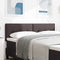 vidaXL Headboard Height Adjustable Manual Dark brown 140 cm Fabric