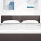 vidaXL Headboard Height Adjustable Manual Dark brown 140 cm Fabric