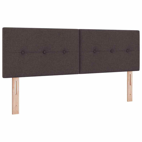 vidaXL Headboard Height Adjustable Manual Dark brown 140 cm Fabric