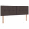 vidaXL Headboard Height Adjustable Manual Dark brown 140 cm Fabric