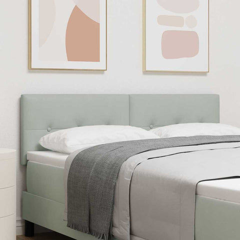 vidaXL Headboard Wall-mounted with Headboard Light grey 144 cm Velvet