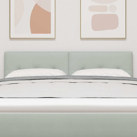 vidaXL Headboard Wall-mounted with Headboard Light grey 144 cm Velvet