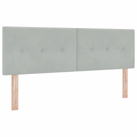 vidaXL Headboard Wall-mounted with Headboard Light grey 144 cm Velvet