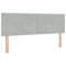 vidaXL Headboard Wall-mounted with Headboard Light grey 144 cm Velvet