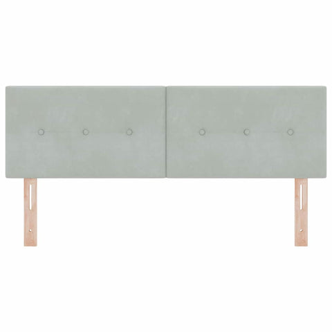vidaXL Headboard Wall-mounted with Headboard Light grey 144 cm Velvet