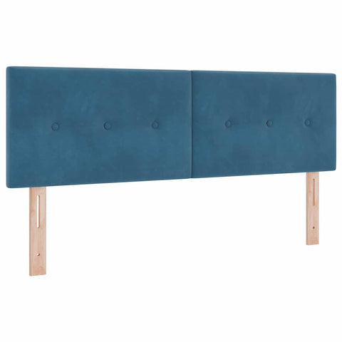 vidaXL Headboard Wall-mounted with Headboard Dark blue 144 cm Velvet