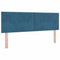 vidaXL Headboard Wall-mounted with Headboard Dark blue 144 cm Velvet