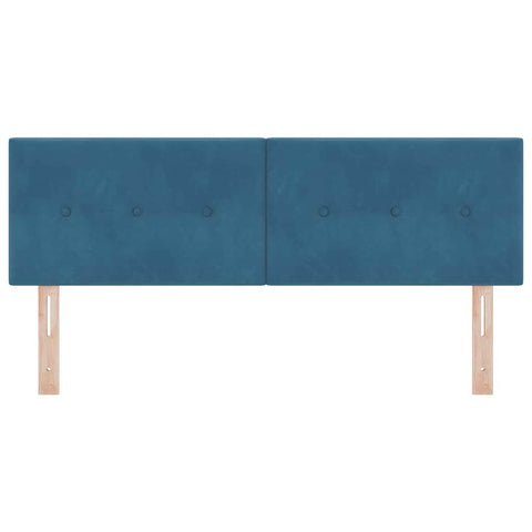 vidaXL Headboard Wall-mounted with Headboard Dark blue 144 cm Velvet