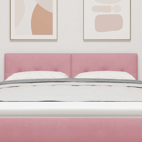 vidaXL Headboard Wall-mounted with Headboard Manual Pink 144 cm Velvet