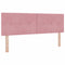 vidaXL Headboard Wall-mounted with Headboard Manual Pink 144 cm Velvet