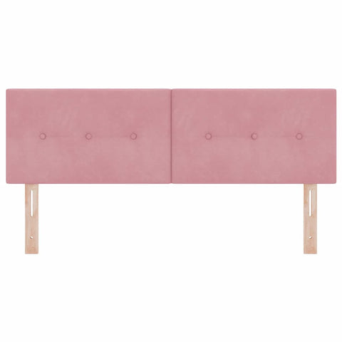 vidaXL Headboard Wall-mounted with Headboard Manual Pink 144 cm Velvet