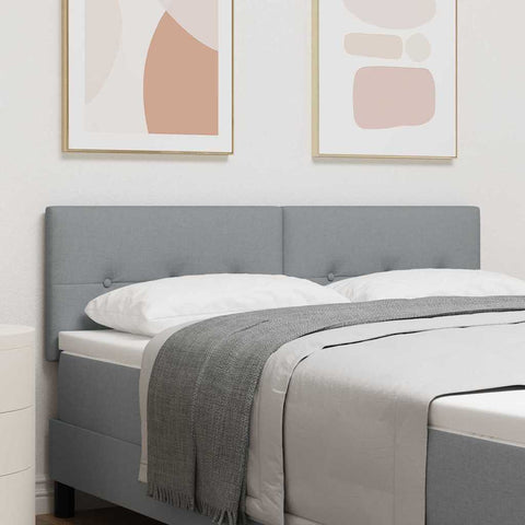 vidaXL Headboard Height Adjustable Manual Light grey 160 cm Fabric