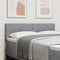 vidaXL Headboard Height Adjustable Manual Light grey 160 cm Fabric