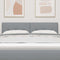 vidaXL Headboard Height Adjustable Manual Light grey 160 cm Fabric