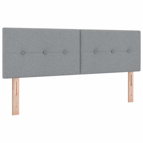 vidaXL Headboard Height Adjustable Manual Light grey 160 cm Fabric