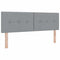 vidaXL Headboard Height Adjustable Manual Light grey 160 cm Fabric