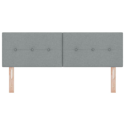 vidaXL Headboard Height Adjustable Manual Light grey 160 cm Fabric