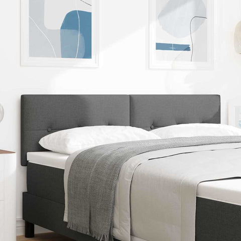 vidaXL Headboard Height Adjustable Manual Dark grey 160 cm Fabric