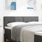 vidaXL Headboard Height Adjustable Manual Dark grey 160 cm Fabric