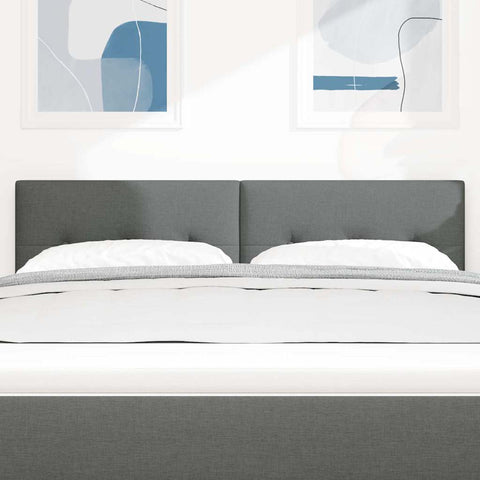 vidaXL Headboard Height Adjustable Manual Dark grey 160 cm Fabric