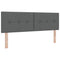 vidaXL Headboard Height Adjustable Manual Dark grey 160 cm Fabric