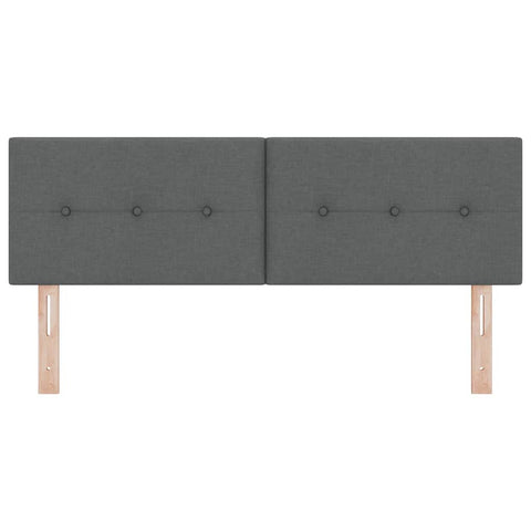 vidaXL Headboard Height Adjustable Manual Dark grey 160 cm Fabric