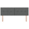 vidaXL Headboard Height Adjustable Manual Dark grey 160 cm Fabric