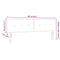 vidaXL Headboard Height Adjustable with Headboard Black 160 cm Fabric