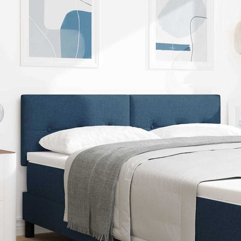 vidaXL Headboard Height Adjustable with Headboard Blue 160 cm Fabric