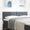 vidaXL Headboard Wall-mounted with Headboard Dark grey 160 cm Velvet