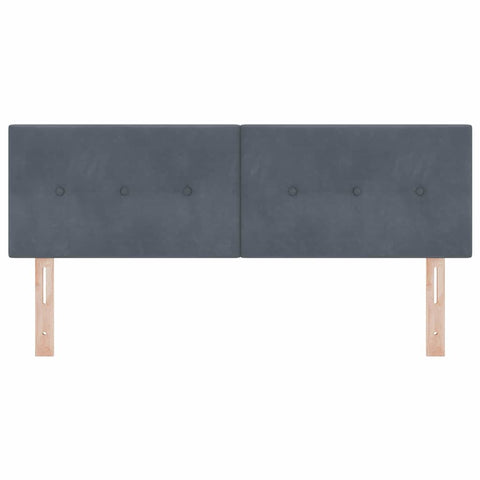vidaXL Headboard Wall-mounted with Headboard Dark grey 160 cm Velvet