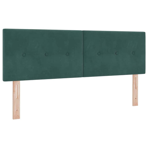 vidaXL Headboard Wall-mounted with Headboard Dark green 160 cm Velvet