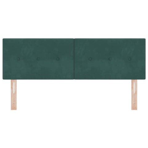 vidaXL Headboard Wall-mounted with Headboard Dark green 160 cm Velvet