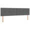 vidaXL Headboard Height Adjustable Manual Dark grey 180 cm Fabric