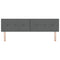vidaXL Headboard Height Adjustable Manual Dark grey 180 cm Fabric
