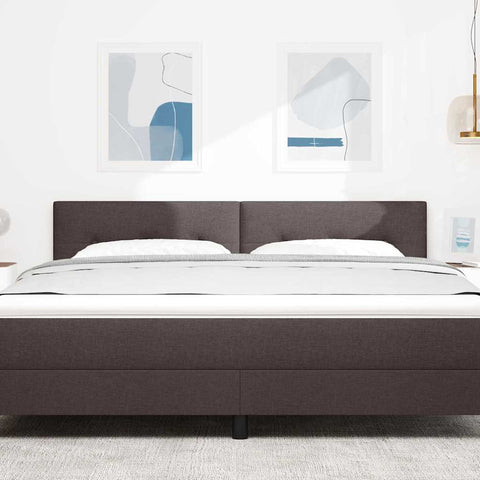 vidaXL Headboard Height Adjustable Manual Dark brown 180 cm Fabric