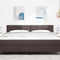 vidaXL Headboard Height Adjustable Manual Dark brown 180 cm Fabric