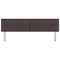 vidaXL Headboard Height Adjustable Manual Dark brown 180 cm Fabric