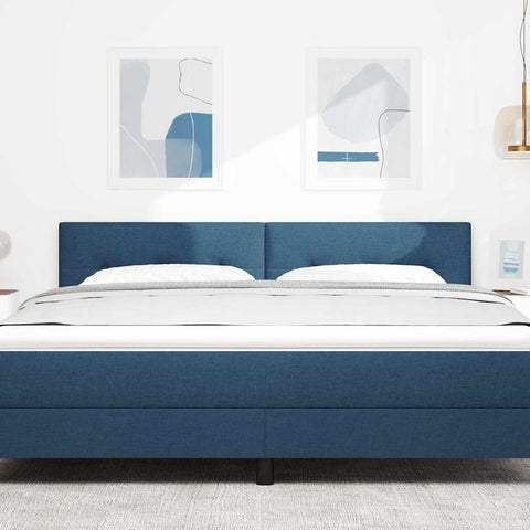 vidaXL Headboard Height Adjustable with Headboard Blue 180 cm Fabric