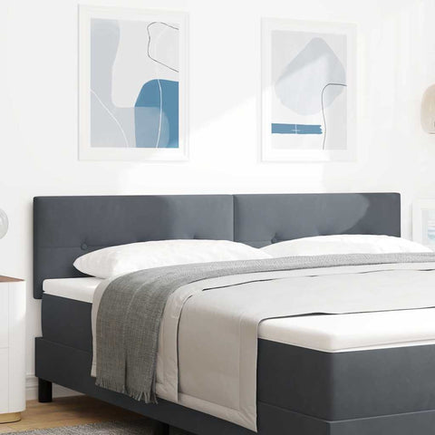 vidaXL Headboard Wall-mounted with Headboard Dark grey 180 cm Velvet