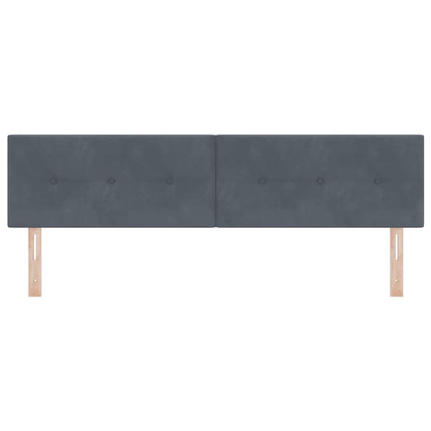 vidaXL Headboard Wall-mounted with Headboard Dark grey 180 cm Velvet