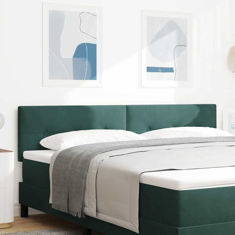 vidaXL Headboard Wall-mounted with Headboard Dark green 180 cm Velvet