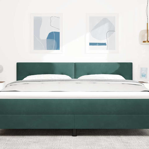 vidaXL Headboard Wall-mounted with Headboard Dark green 180 cm Velvet