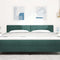 vidaXL Headboard Wall-mounted with Headboard Dark green 180 cm Velvet